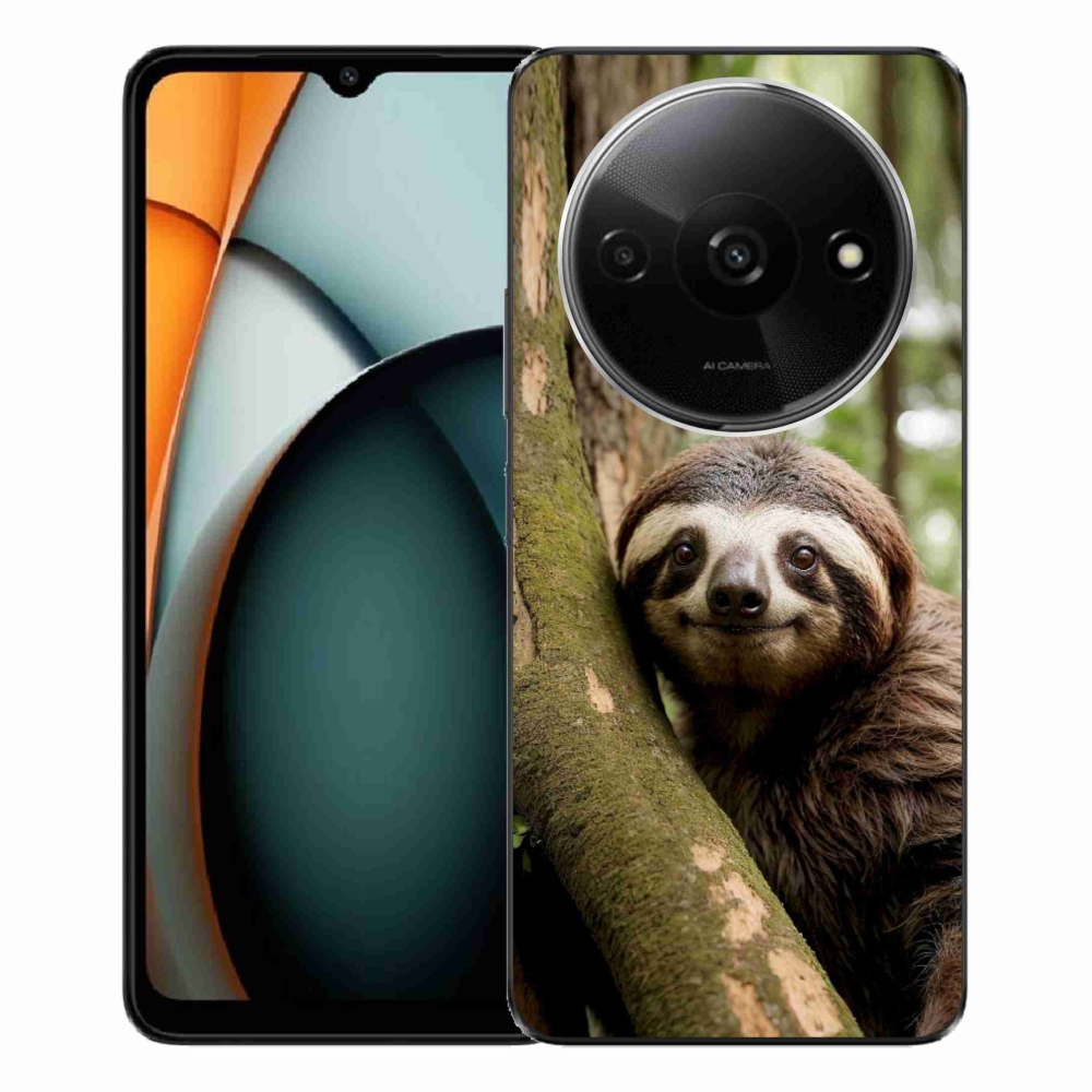 Gélový kryt mmCase na Xiaomi Redmi A3 - usmievavý leňochod