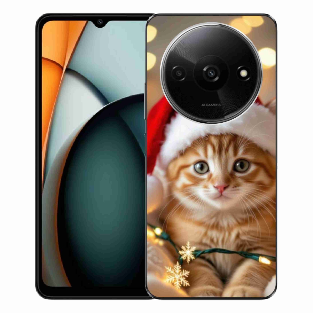 Gélový kryt mmCase na Xiaomi Redmi A3 - vianočné mačiatko