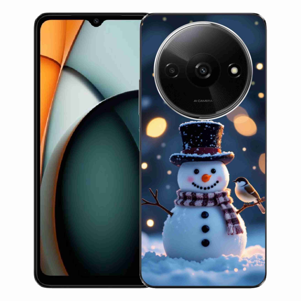 Gélový kryt mmCase na Xiaomi Redmi A3 - vianočný snehuliak