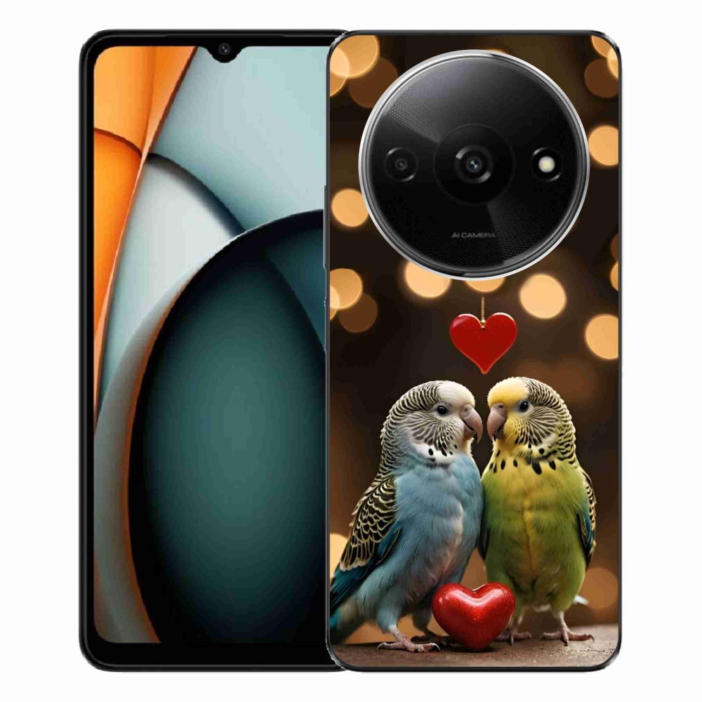 Gélový kryt mmCase na Xiaomi Redmi A3 - zamilovaní papagáje