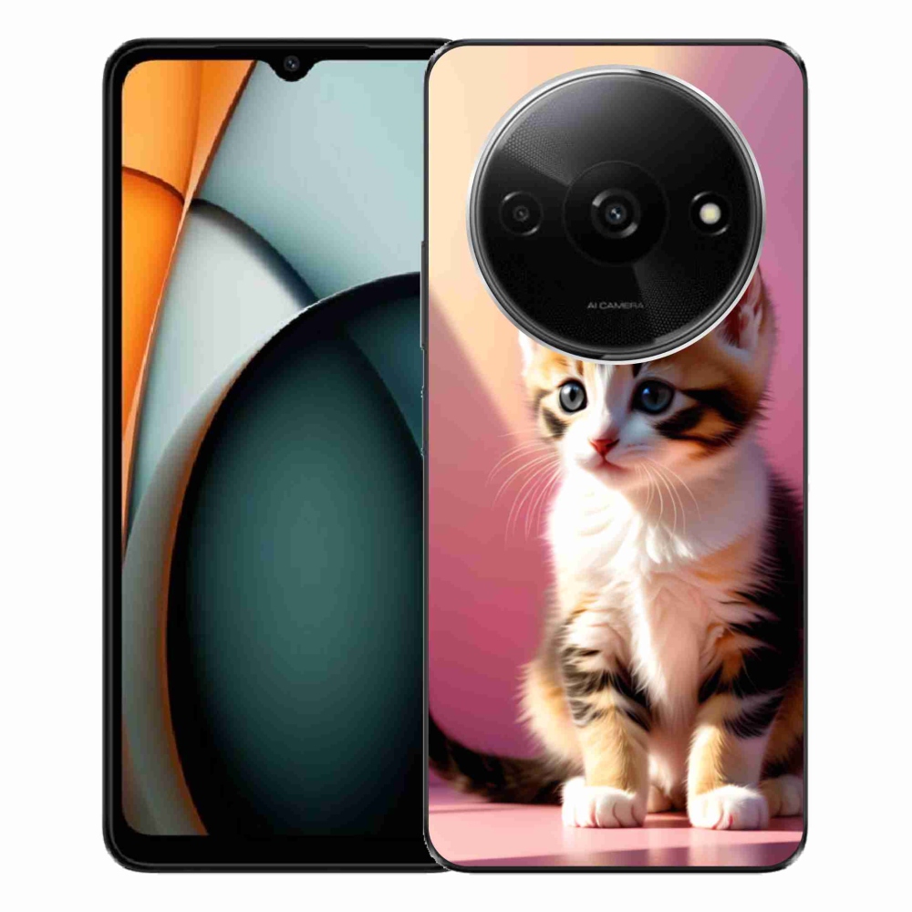 Gélový kryt mmCase na Xiaomi Redmi A3 - zvedavé mačiatko 2