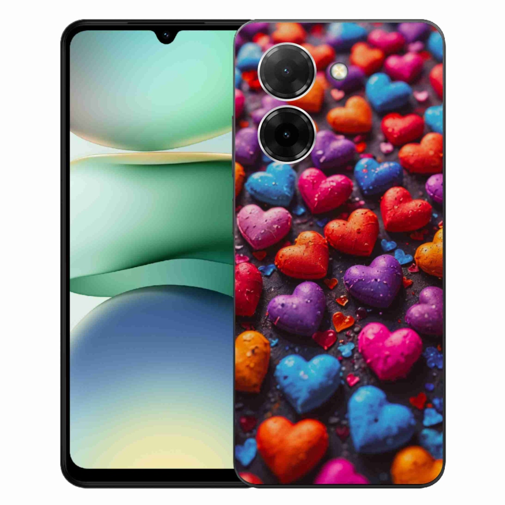 Gélový kryt mmCase na Xiaomi Redmi A5 (171.7x77.8x8.3mm) - farebné srdcia