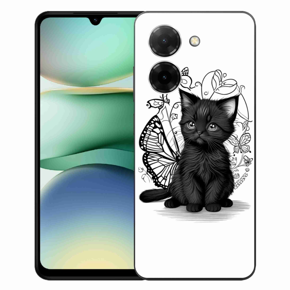 Gélový kryt mmCase na Xiaomi Redmi A5 (171.7x77.8x8.3mm) - čierne mačiatko