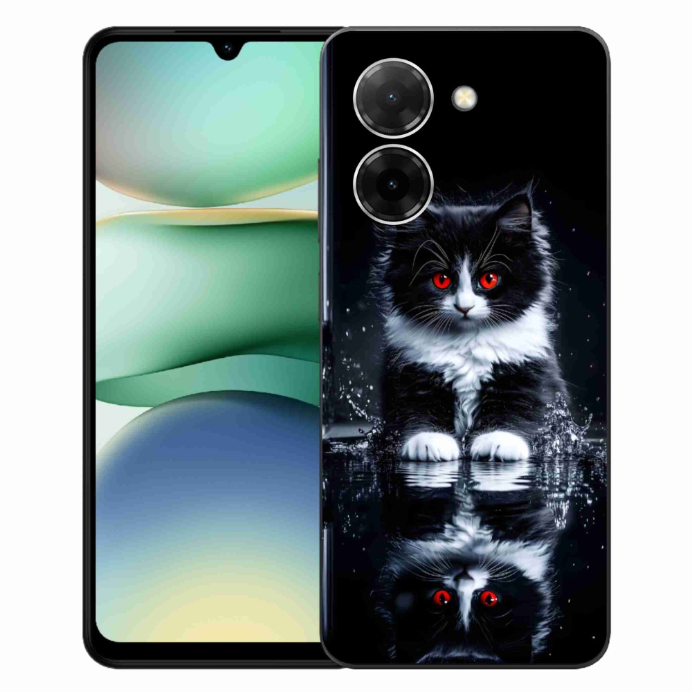 Gélový kryt mmCase na Xiaomi Redmi A5 (171.7x77.8x8.3mm) - čiernobiele mačiatko