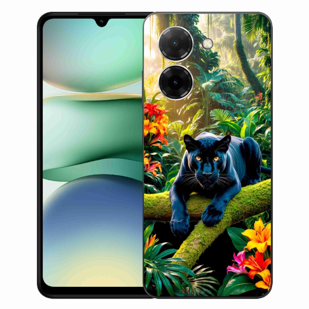 Gélový kryt mmCase na Xiaomi Redmi A5 (171.7x77.8x8.3mm) - čierny panter v džungli