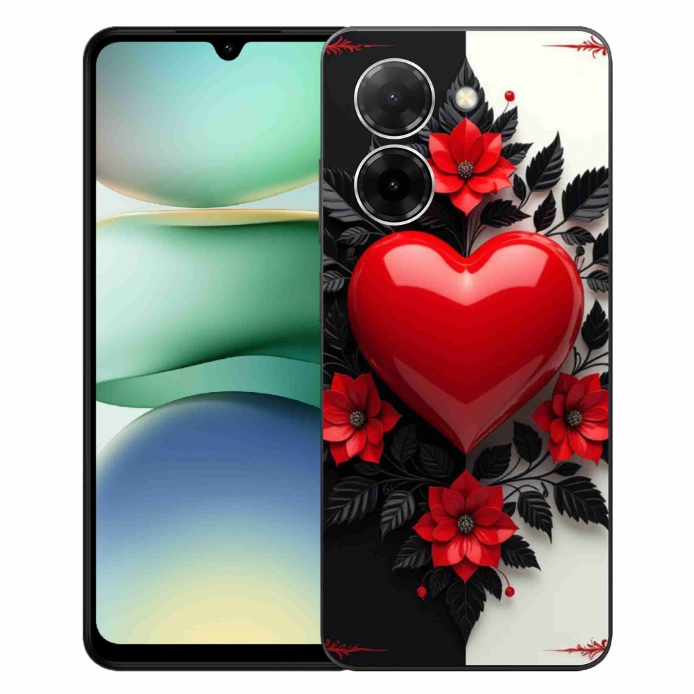 Gélový kryt mmCase na Xiaomi Redmi A5 (171.7x77.8x8.3mm) - červené srdce