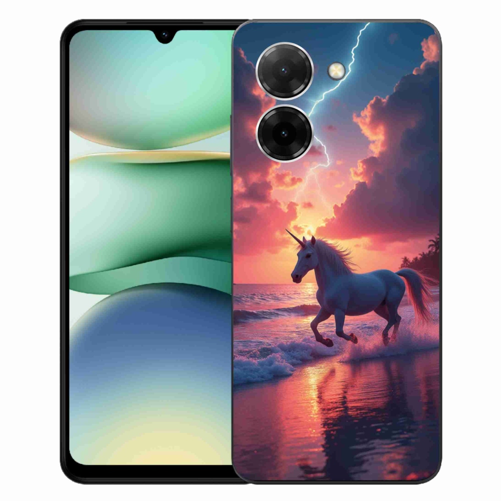 Gélový kryt mmCase na Xiaomi Redmi A5 (171.7x77.8x8.3mm) - jednorožec na pláži