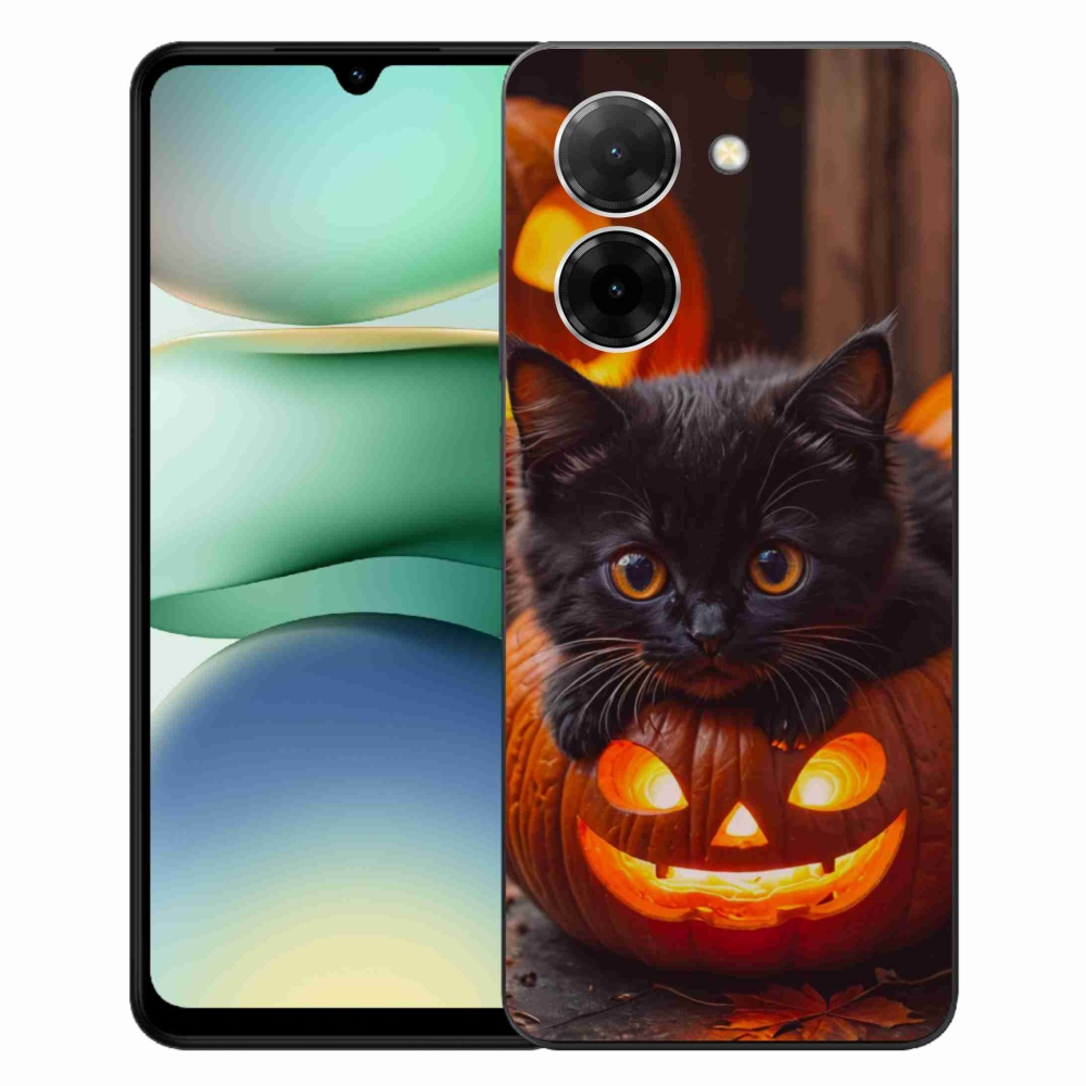 Gélový kryt mmCase na Xiaomi Redmi A5 (171.7x77.8x8.3mm) - mačiatko a tekvica