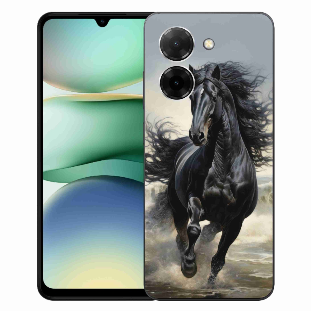 Gélový kryt mmCase na Xiaomi Redmi A5 171mm - bežiaci čierny kôň