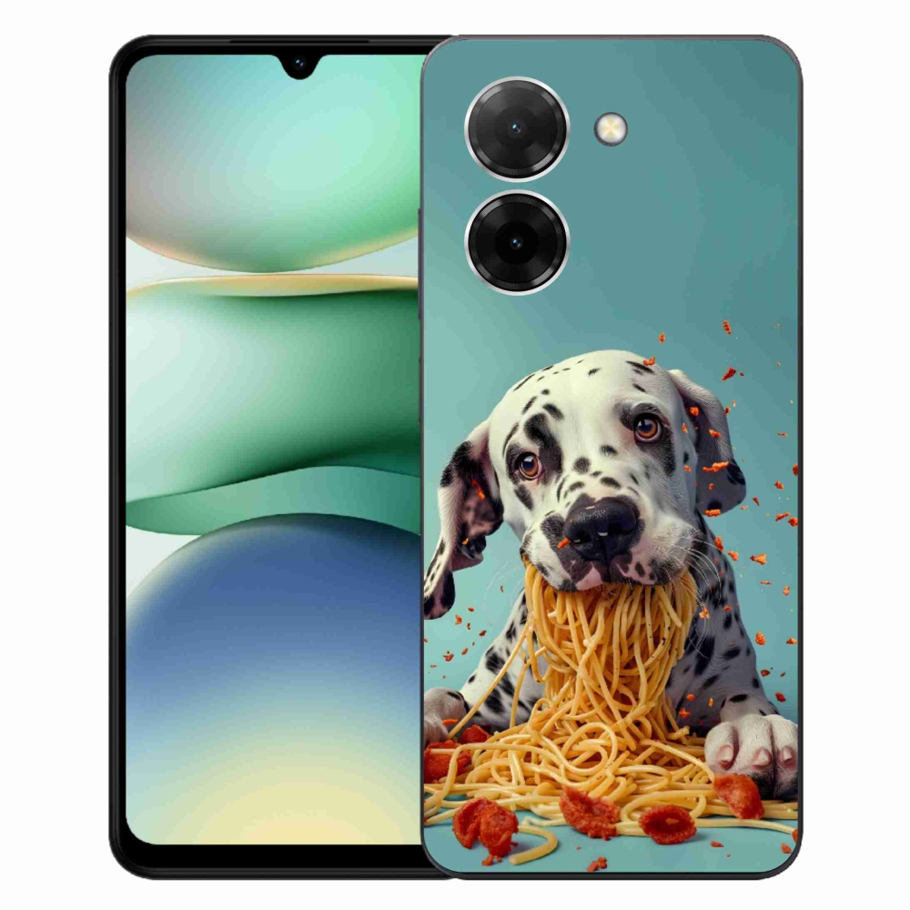 Gélový kryt mmCase na Xiaomi Redmi A5 171mm - dalmatín a špagety