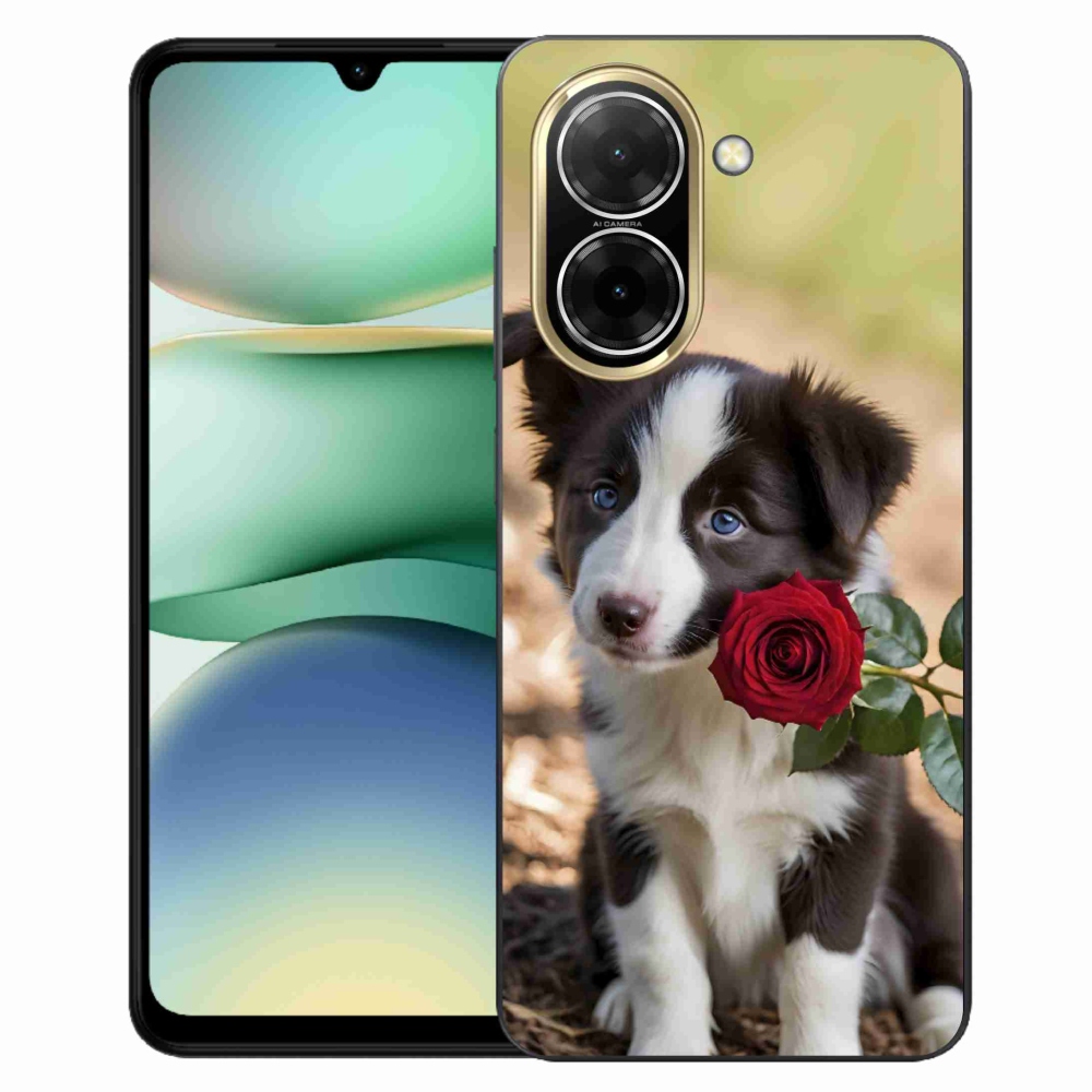 Gélový kryt mmCase na Xiaomi Redmi A5 173,45 - roztomilá border kólia s ružou