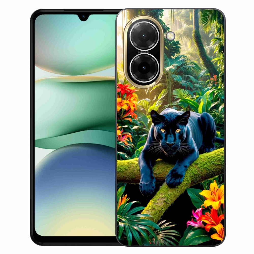 Gélový kryt mmCase na Xiaomi Redmi A5 (173.45x79.35x8.45mm) - čierny panter v džungli