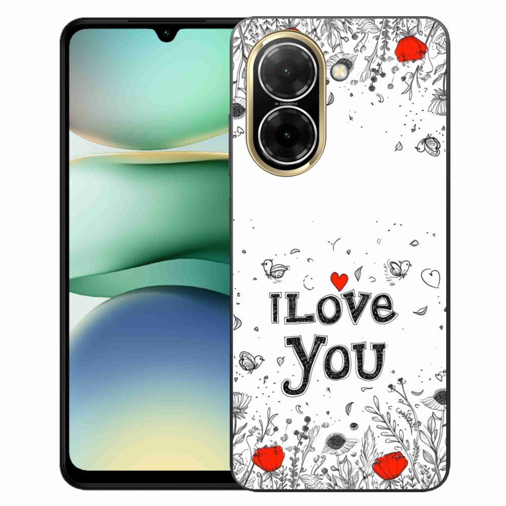 Gélový kryt mmCase na Xiaomi Redmi A5 (173.45x79.35x8.45mm) - I love you biele pozadie