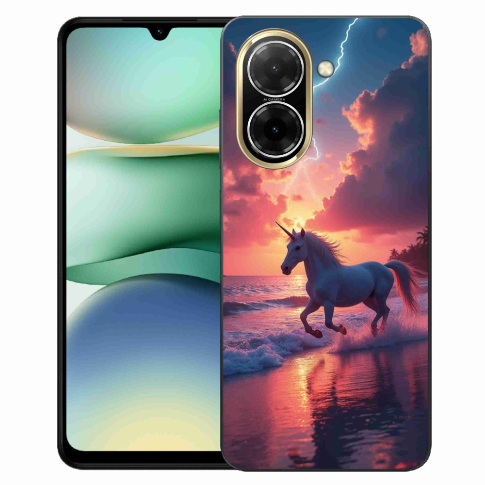 Gélový kryt mmCase na Xiaomi Redmi A5 (173.45x79.35x8.45mm) - jednorožec na pláži