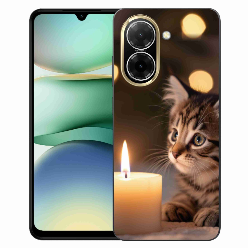 Gélový kryt mmCase na Xiaomi Redmi A5 (173.45x79.35x8.45mm) - mačiatko a sviečka