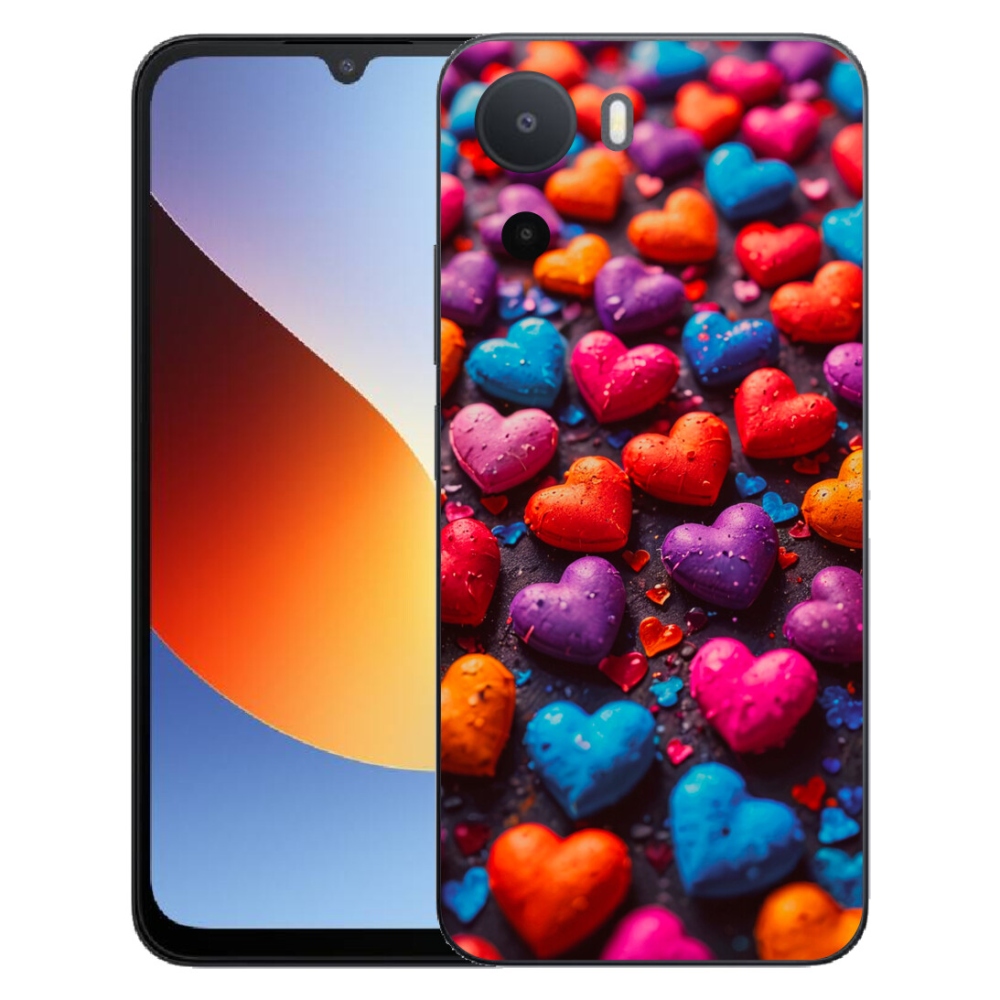 Gélový kryt mmCase na Xiaomi Redmi A7 Pro - farebné srdcia