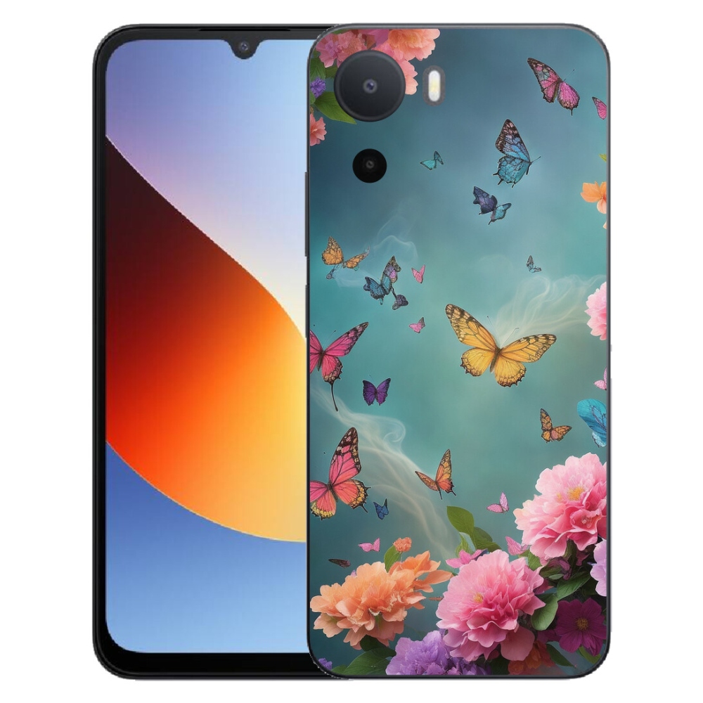 Gélový kryt mmCase na Xiaomi Redmi A7 Pro - farebné kvety a motýle