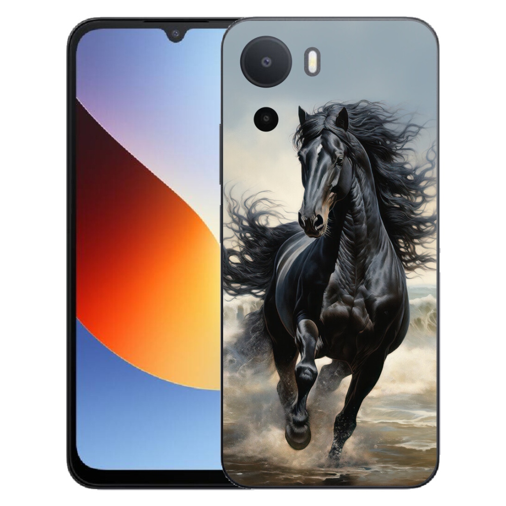 Gélový kryt mmCase na Xiaomi Redmi A7 Pro - bežiaci čierny kôň
