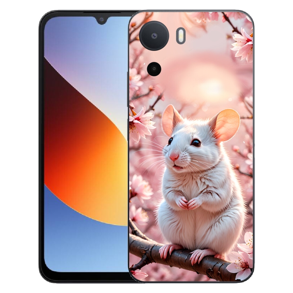Gélový kryt mmCase na Xiaomi Redmi A7 Pro - biela myš na vetve