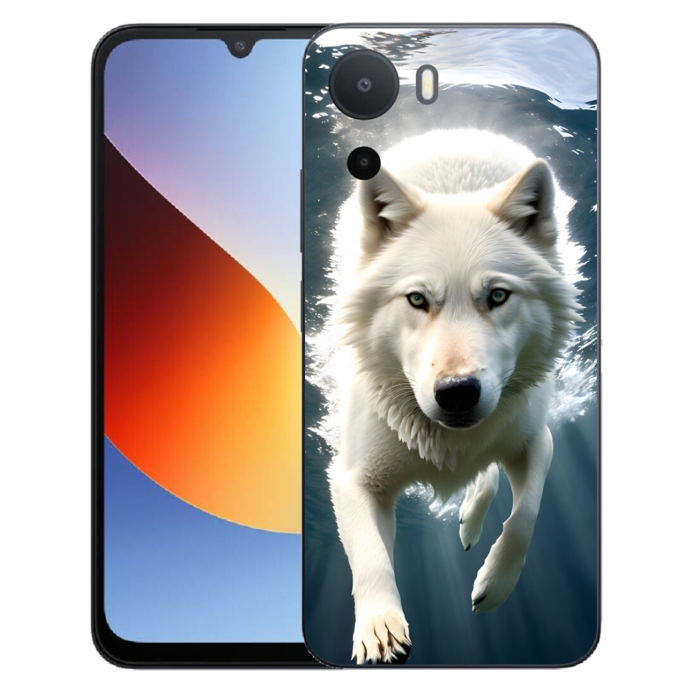 Gélový kryt mmCase na Xiaomi Redmi A7 Pro - biely vlk