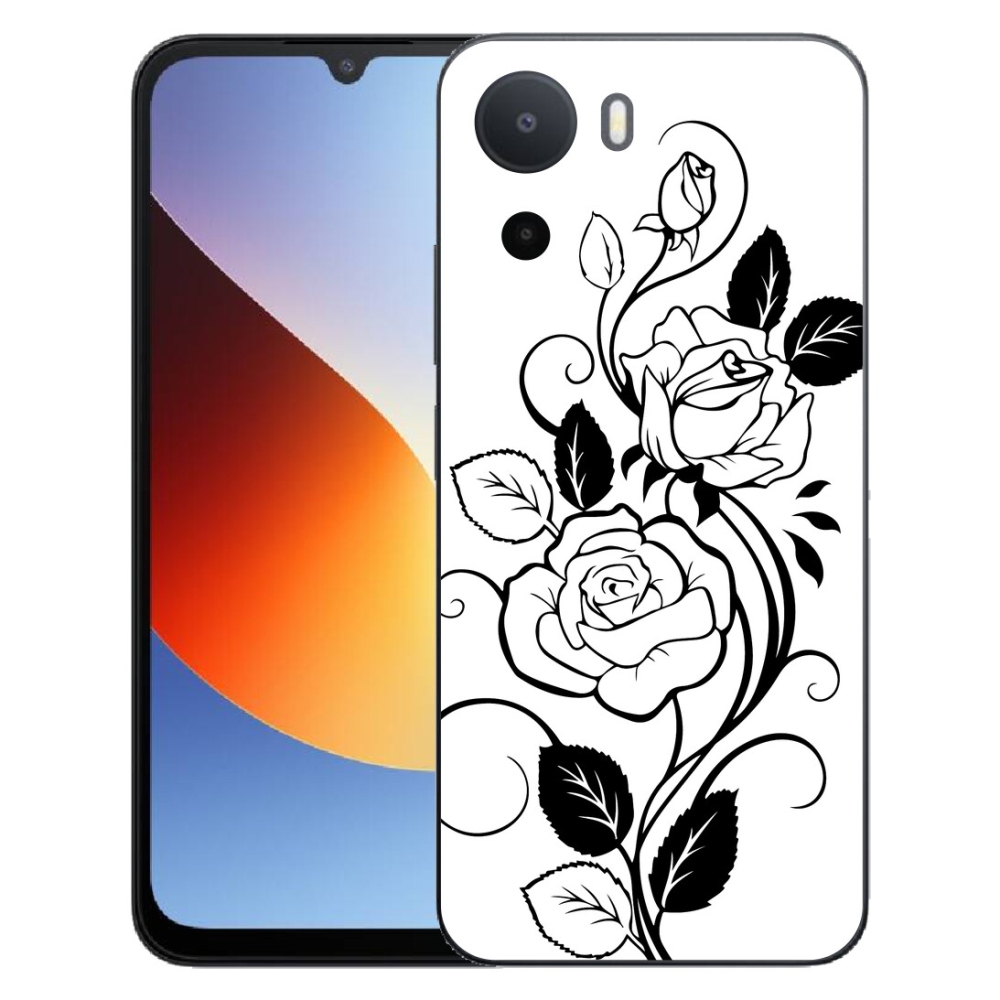Gélový kryt mmCase na Xiaomi Redmi A7 Pro - čiernobiela ruža