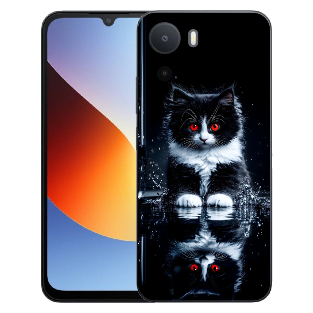Gélový kryt mmCase na Xiaomi Redmi A7 Pro - čiernobiele mačiatko