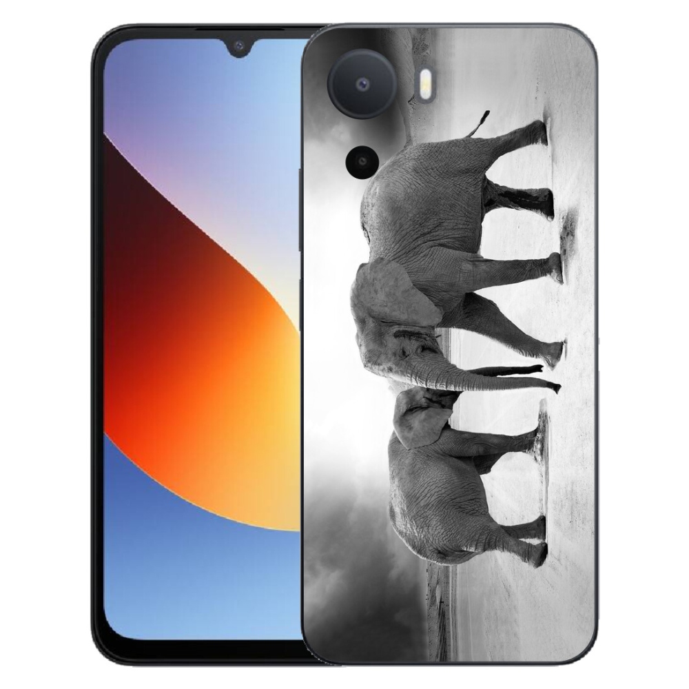 Gélový kryt mmCase na Xiaomi Redmi A7 Pro - čiernobieli slony