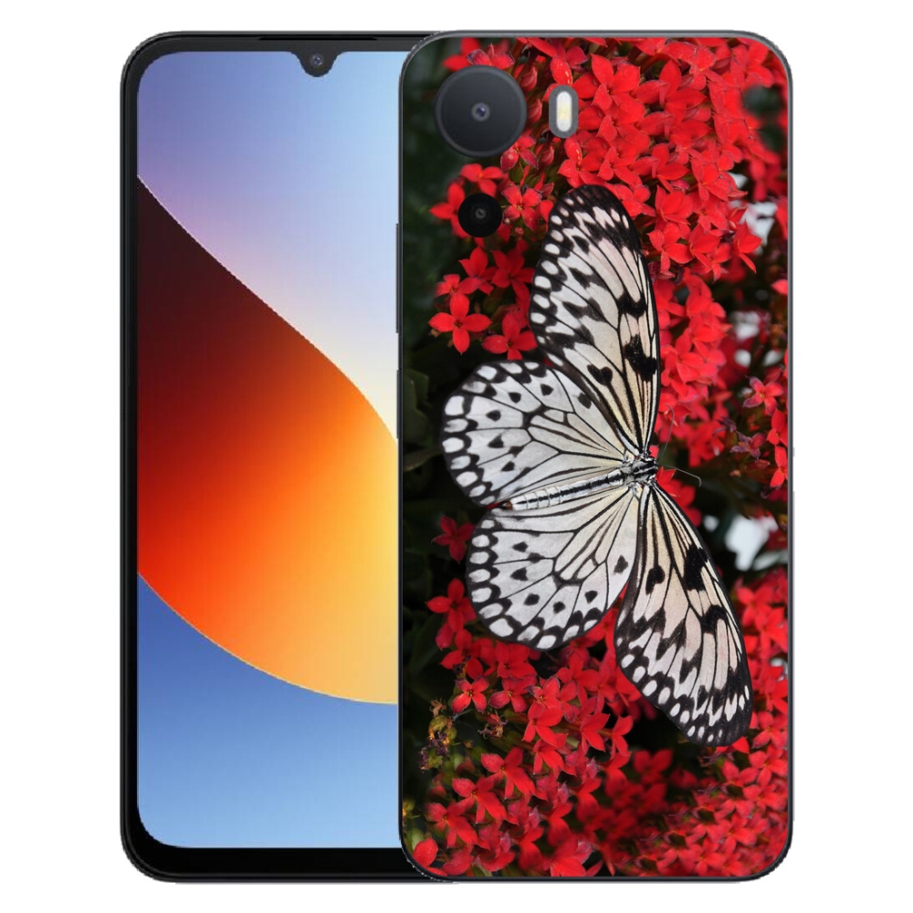 Gélový kryt mmCase na Xiaomi Redmi A7 Pro - čiernobiely motýľ 1