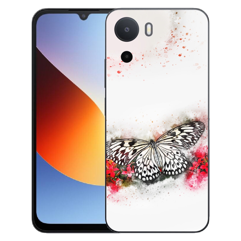 Gélový kryt mmCase na Xiaomi Redmi A7 Pro - čiernobiely motýľ