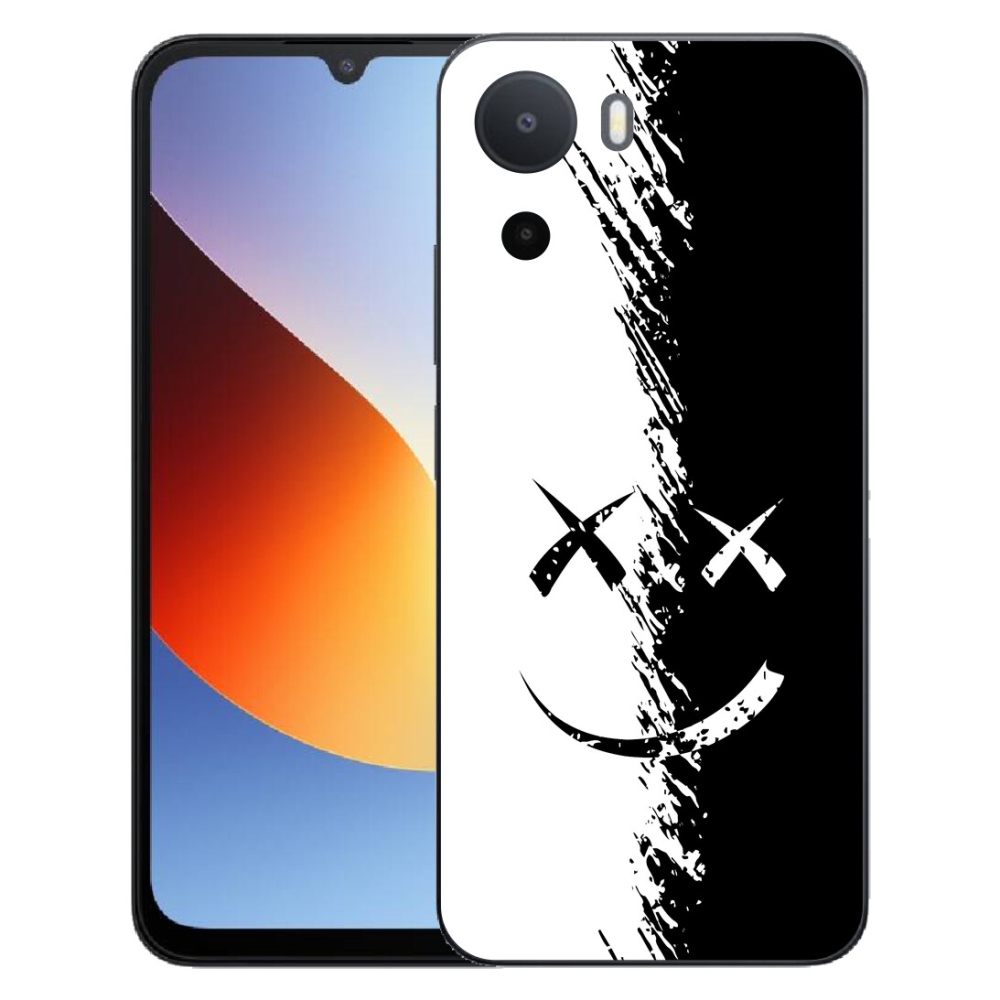 Gélový kryt mmCase na Xiaomi Redmi A7 Pro - čiernobiely smajlík