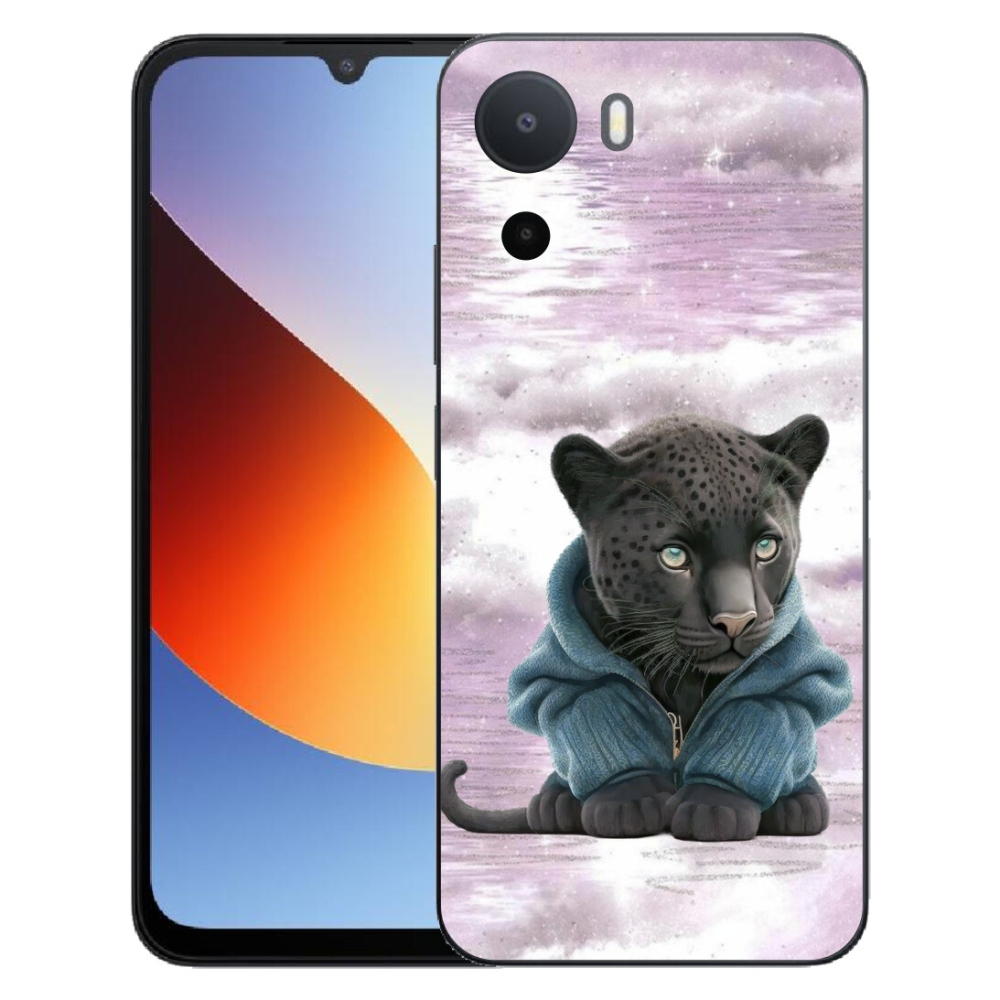 Gélový kryt mmCase na Xiaomi Redmi A7 Pro - čierny panter vo svetri