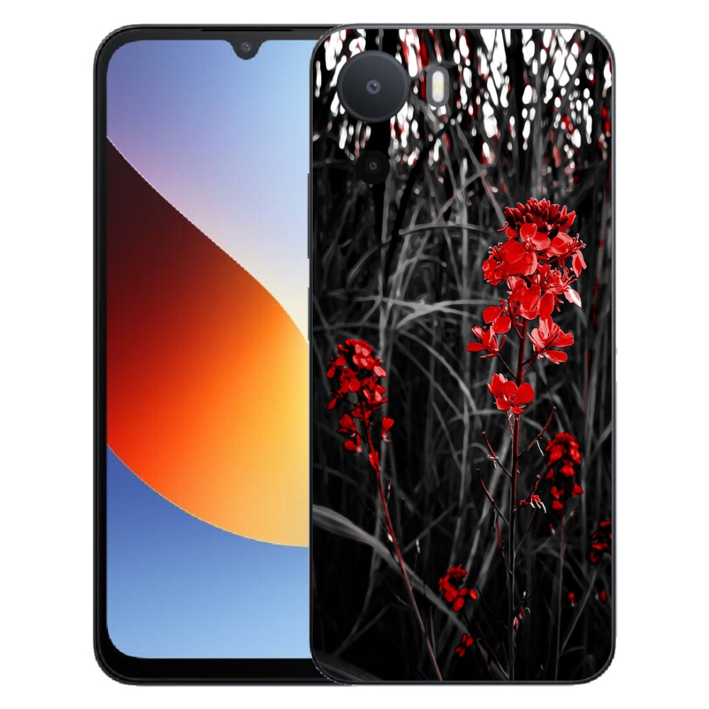 Gélový kryt mmCase na Xiaomi Redmi A7 Pro - červená rastlina