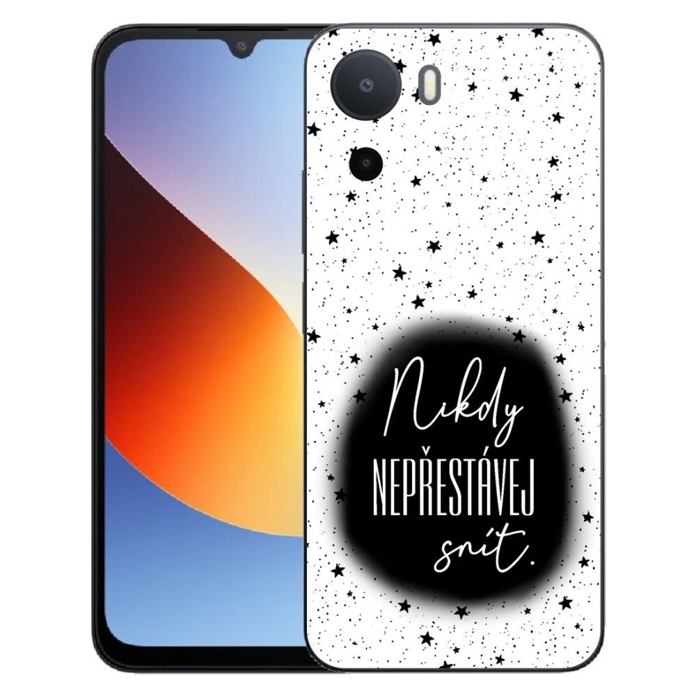 Gélový kryt mmCase na Xiaomi Redmi A7 Pro - citát 1 čiernobiele pozadie