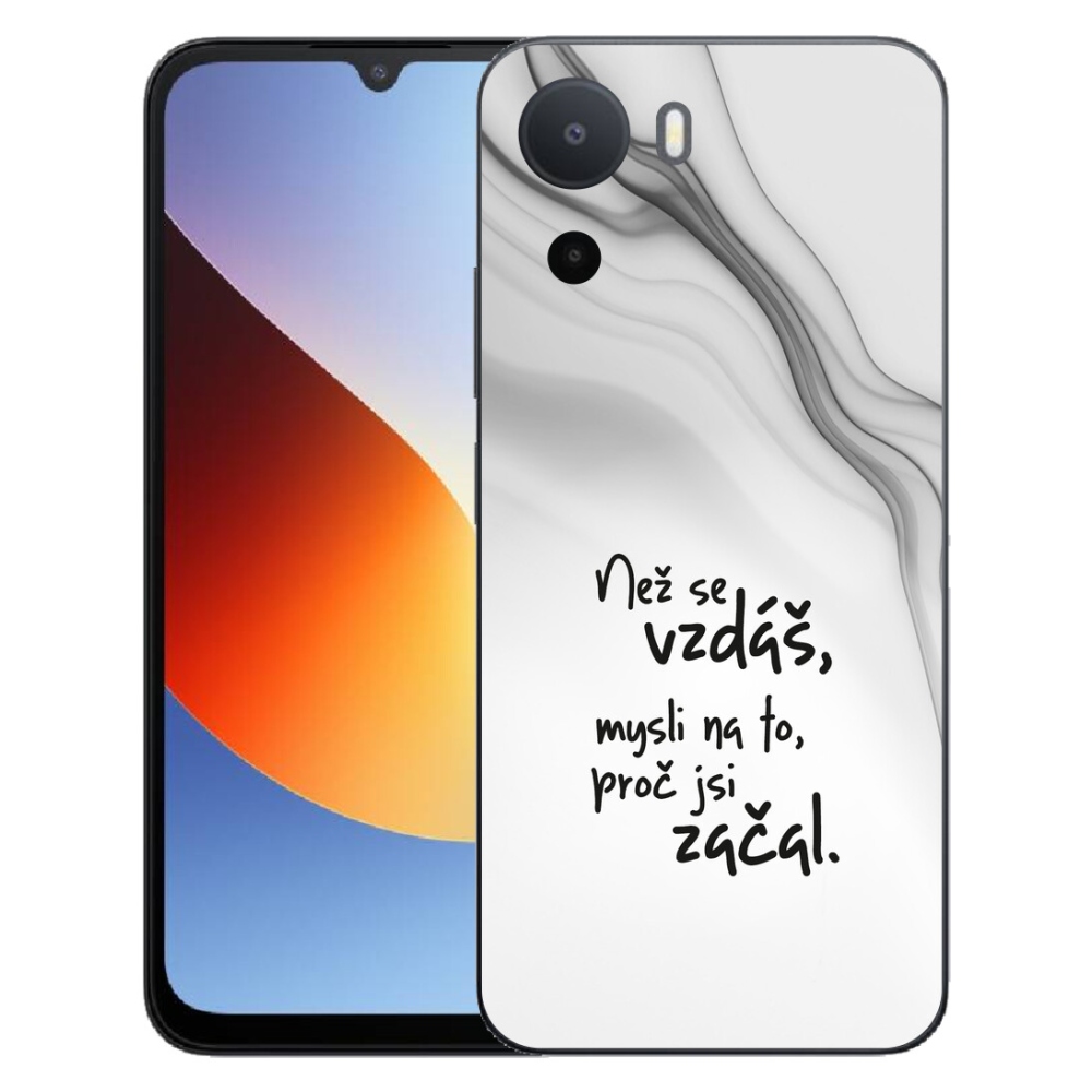 Gélový kryt mmCase na Xiaomi Redmi A7 Pro - citát 2 biele pozadie