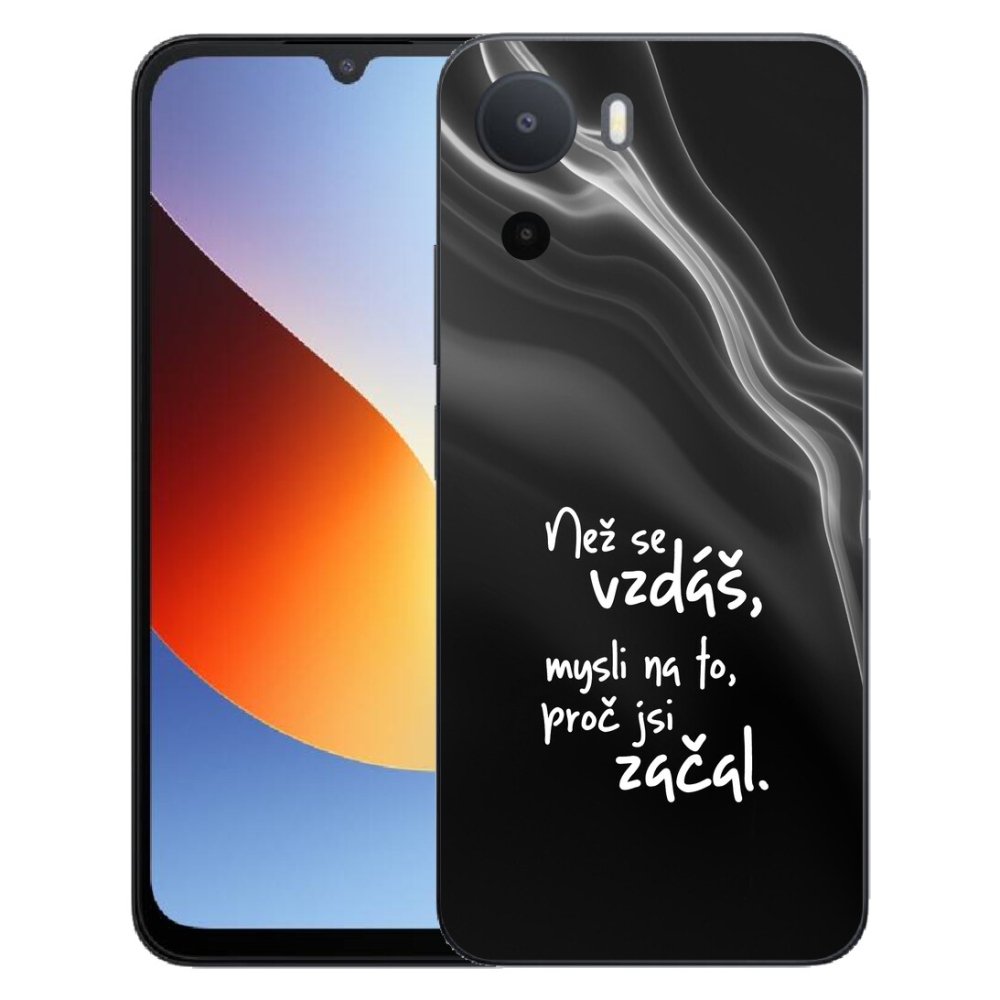 Gélový kryt mmCase na Xiaomi Redmi A7 Pro - citát 2 čierne pozadie