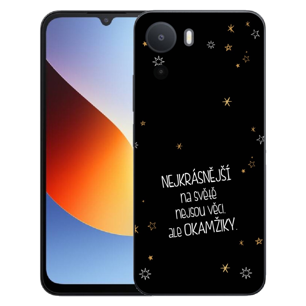 Gélový kryt mmCase na Xiaomi Redmi A7 Pro - citát 4 čierne pozadie