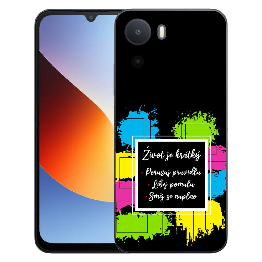 Gélový kryt mmCase na Xiaomi Redmi A7 Pro - citát 5 čierne pozadie