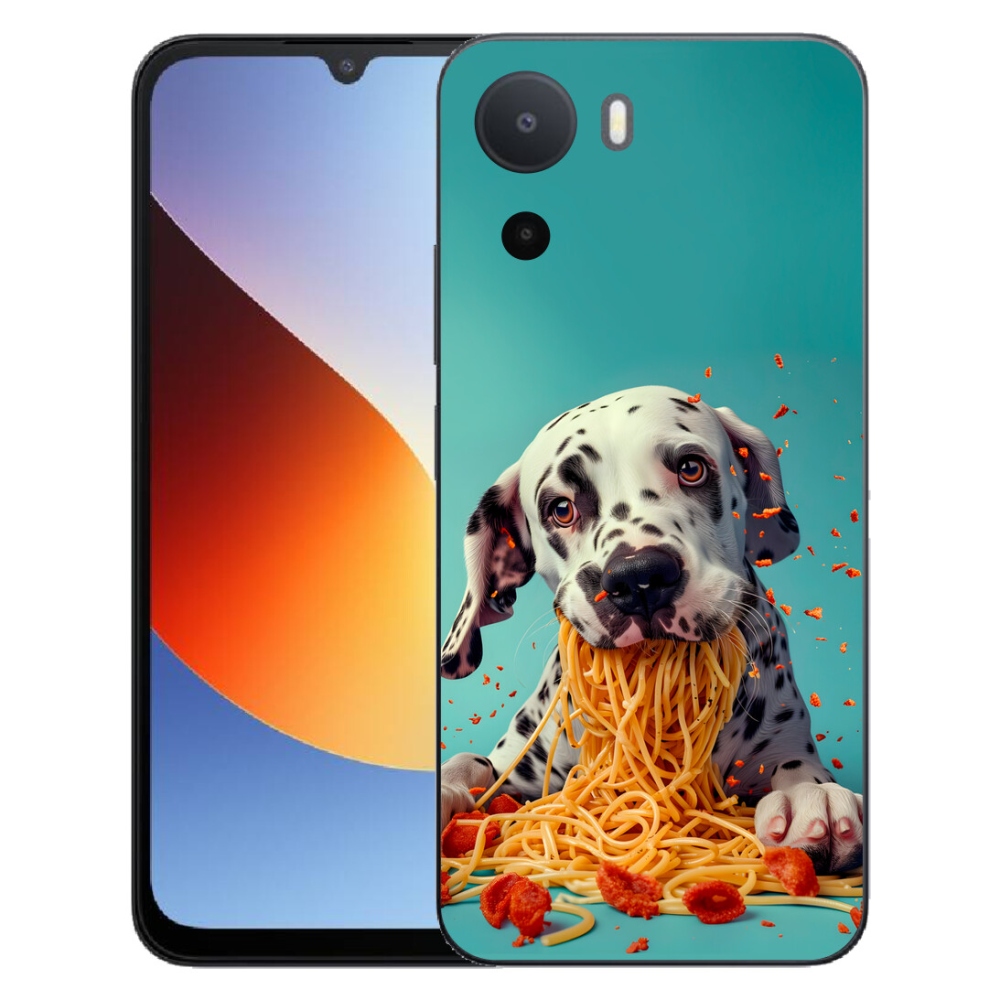 Gélový kryt mmCase na Xiaomi Redmi A7 Pro - dalmatín a špagety