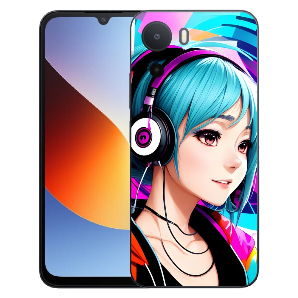 Gélový kryt mmCase na Xiaomi Redmi A7 Pro - dievča so slúchadlami