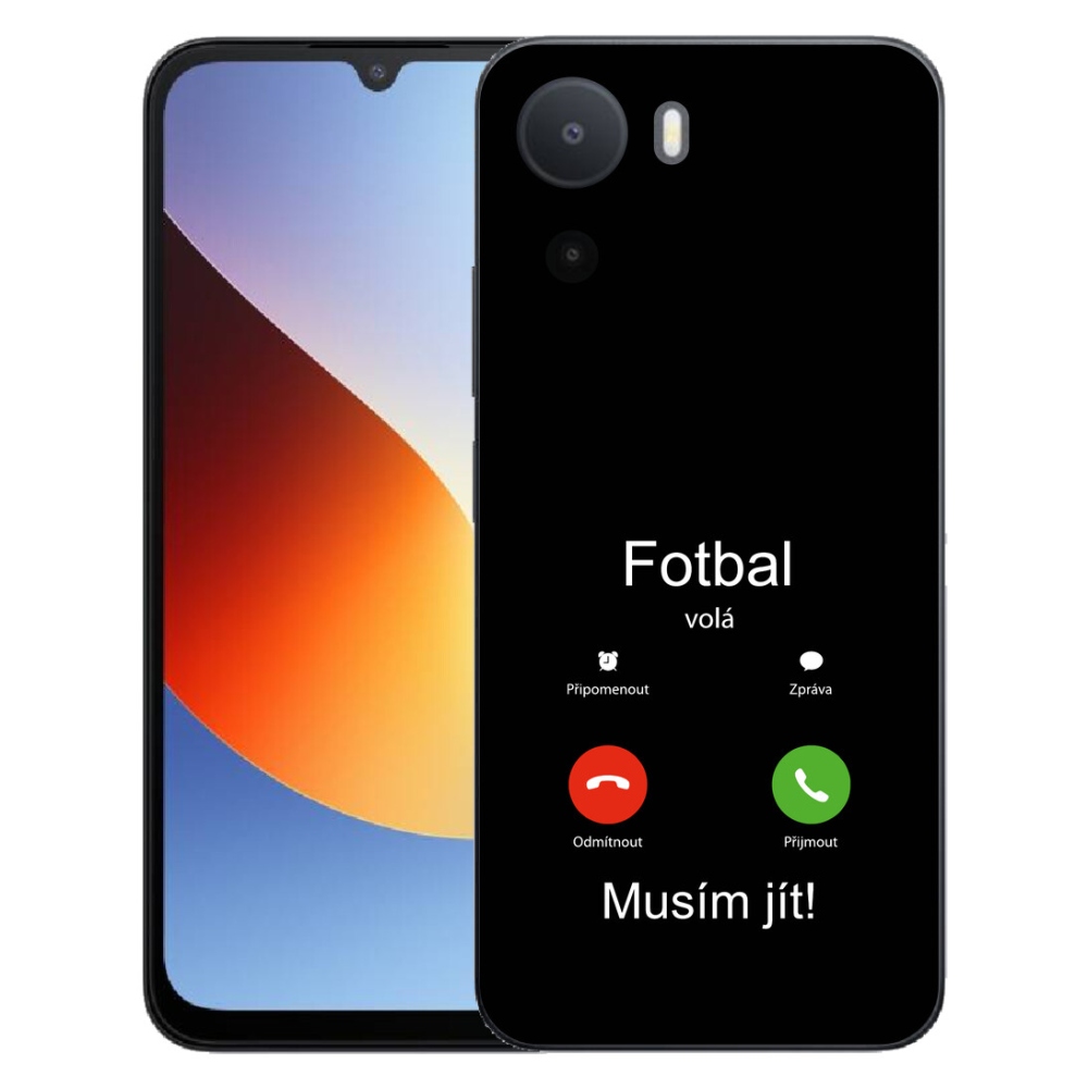 Gélový kryt mmCase na Xiaomi Redmi A7 Pro - futbal volá čierne pozadie