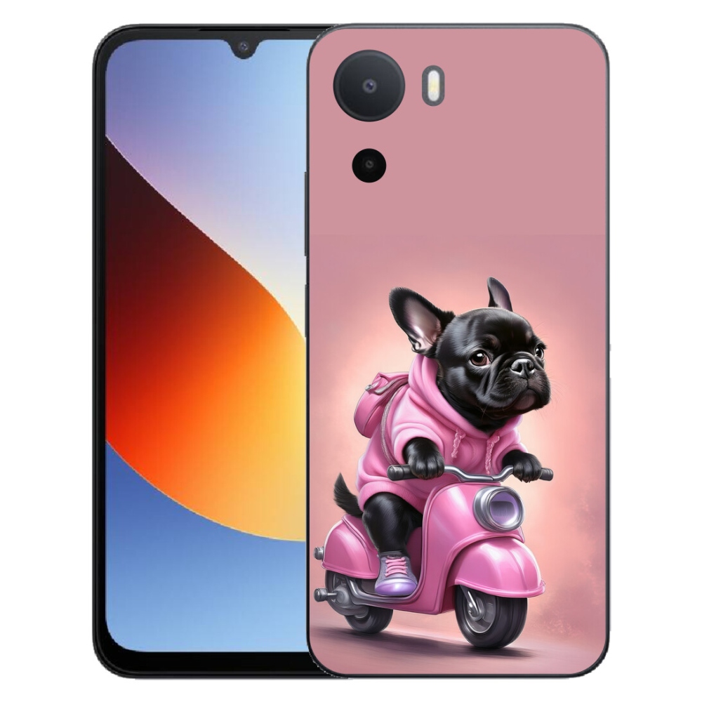 Gélový kryt mmCase na Xiaomi Redmi A7 Pro - francúzsky buldoček na skútri