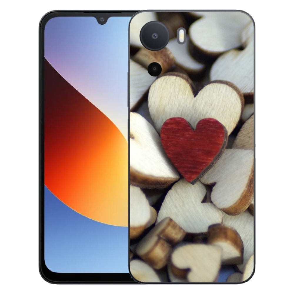 Gélový kryt mmCase na Xiaomi Redmi A7 Pro - gravírované červené srdce
