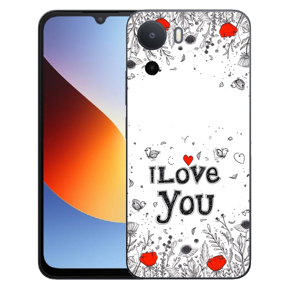 Gélový kryt mmCase na Xiaomi Redmi A7 Pro - I love you biele pozadie