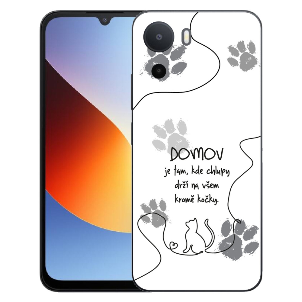 Gélový kryt mmCase na Xiaomi Redmi A7 Pro - mačacie motív biele pozadie