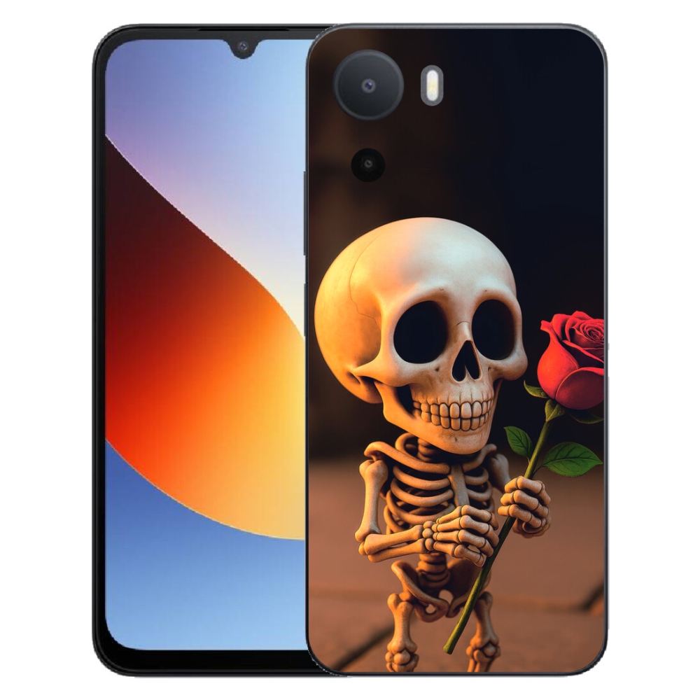 Gélový kryt mmCase na Xiaomi Redmi A7 Pro - kostlivec s ružou