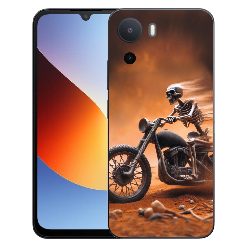 Gélový kryt mmCase na Xiaomi Redmi A7 Pro - kostra na motorke