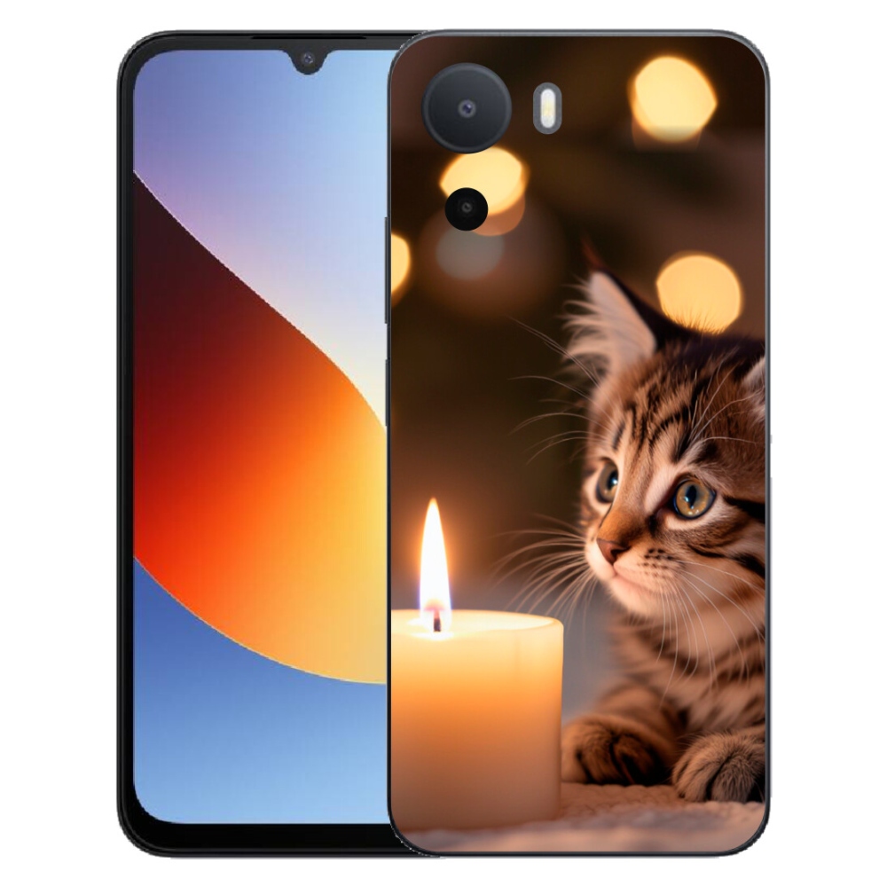 Gélový kryt mmCase na Xiaomi Redmi A7 Pro - mačiatko a sviečka