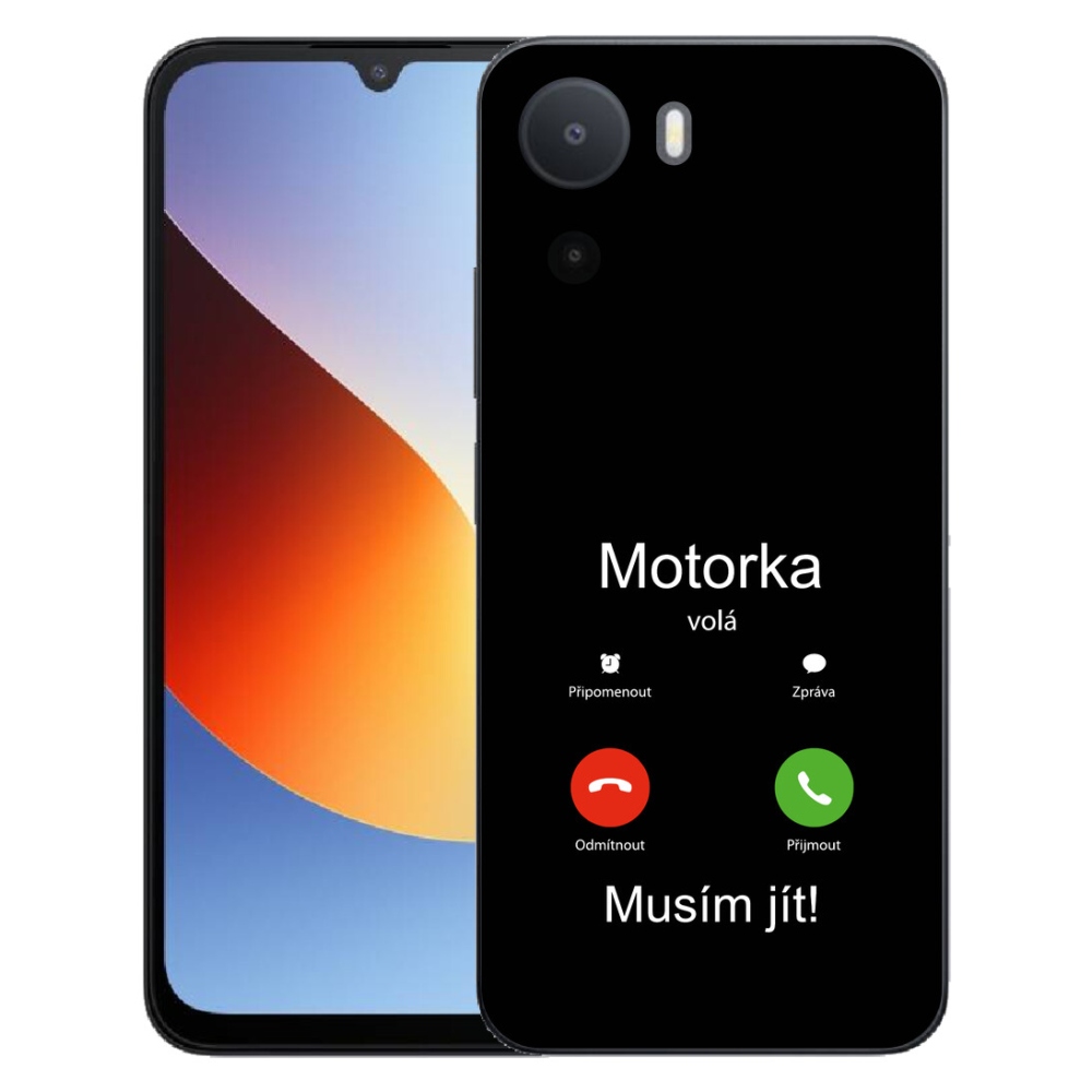 Gélový kryt mmCase na Xiaomi Redmi A7 Pro - motorka volá čierne pozadie
