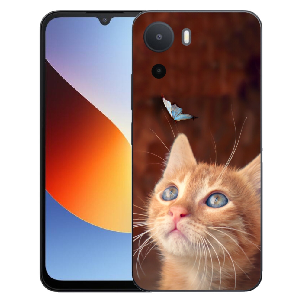 Gélový kryt mmCase na Xiaomi Redmi A7 Pro - motýľ a mačiatko