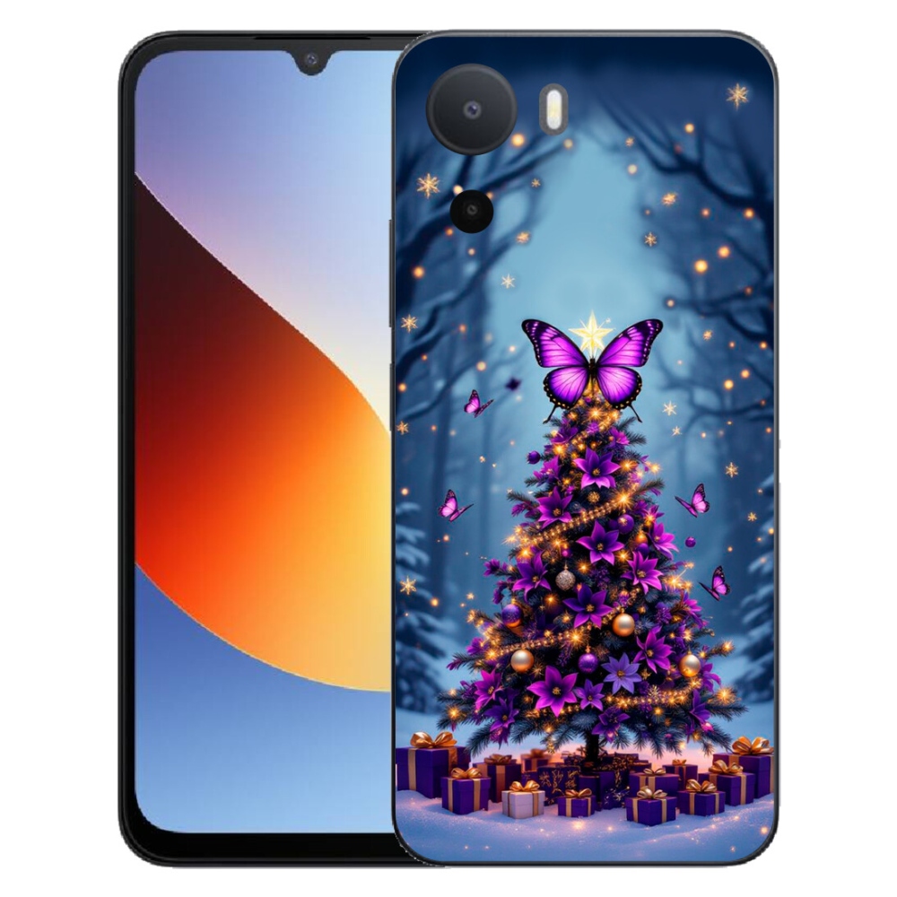 Gélový kryt mmCase na Xiaomi Redmi A7 Pro - motýlí vianočný stromček